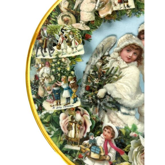 Christmas Angels Vtg Porcelain Plate Victorian Christmas Memories John Grossman - Picture 11 of 12